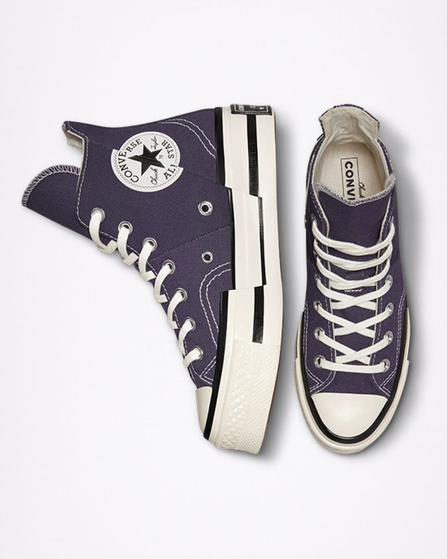 Men's Converse Chuck 70 Plus High Top Shoes Purple / Black | AU E04C6D